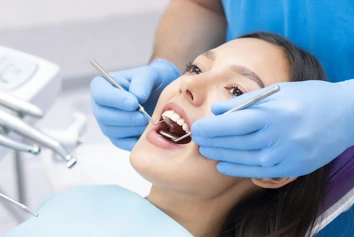 Routine dental check-up and preventive oral care treatment
